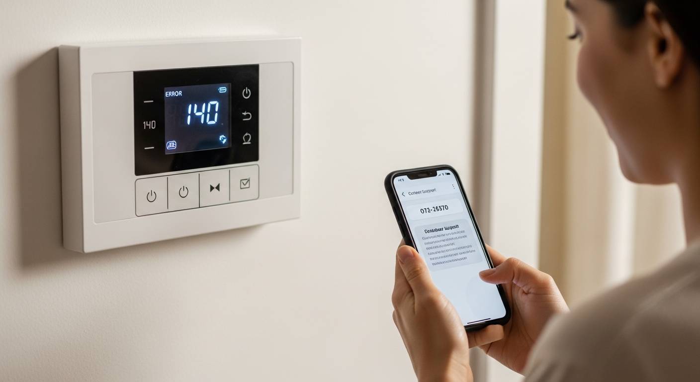 警告表示に慌てない！給湯器エラーコード140が出た時の冷静な初期対応と連絡先