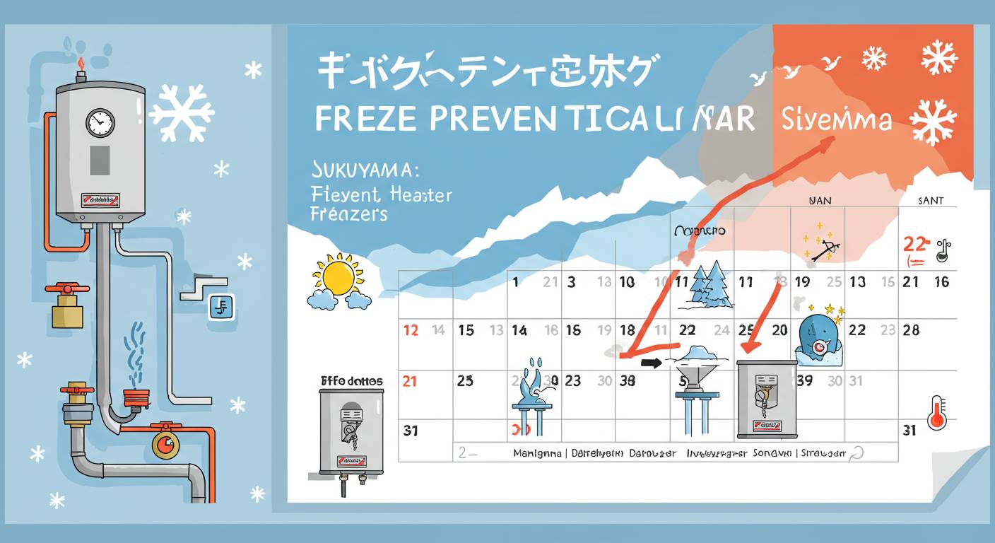 【保存版】福山の気候に合わせた給湯器凍結防止対策カレンダー