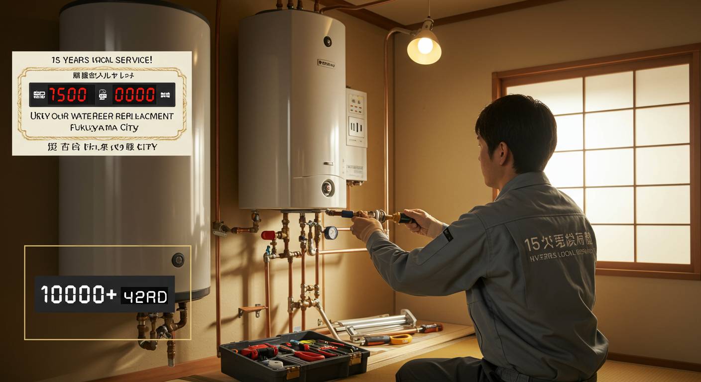地域密着15年！福山市での給湯器交換実績を大公開