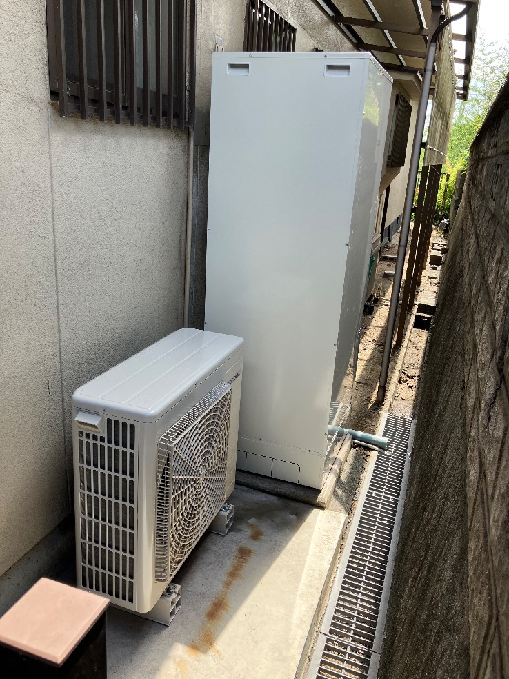 福山市東陽台 電気温水器からエコキュート取替工事