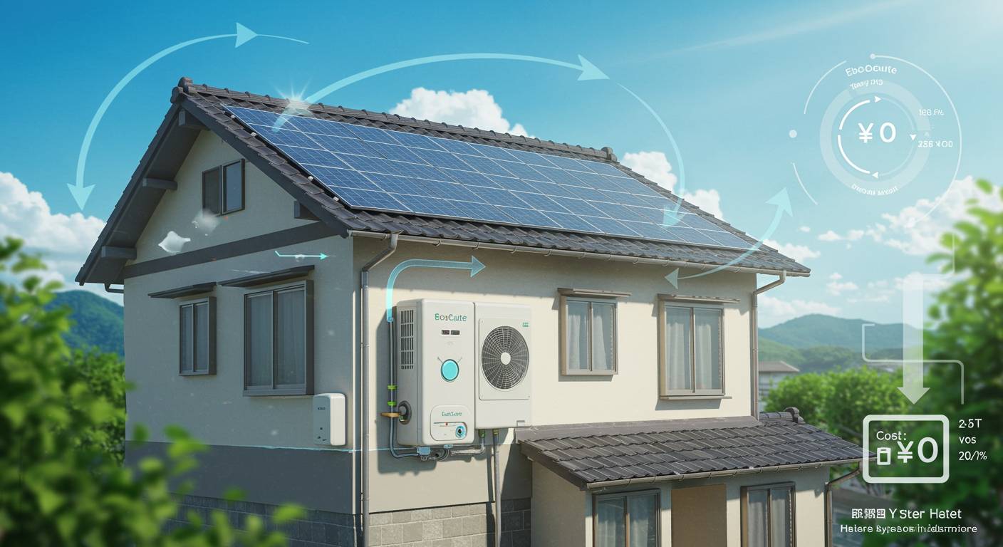 エコキュート+太陽光発電で実現する光熱費ゼロ生活