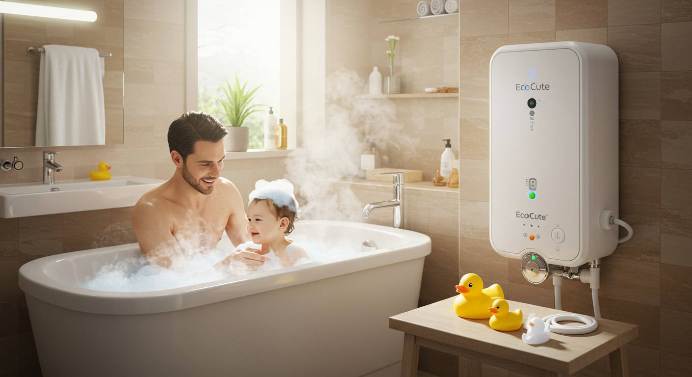 子育て世帯のお風呂時間が変わる！エコキュートの安全性能最前線