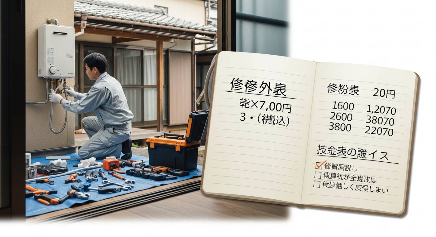 府中市ガス給湯器修理費用の内訳：知っておくべき適正価格と節約テクニック