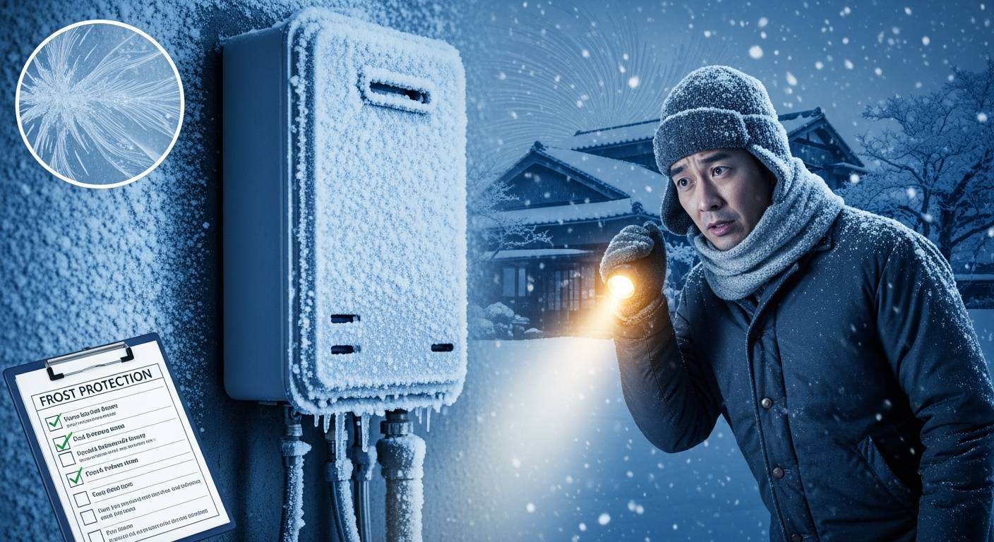 福山の寒波到来前に確認！給湯器凍結防止の簡単チェックリスト