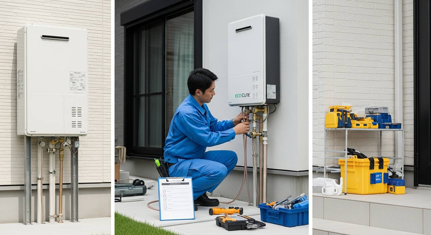 福山市エコキュート交換即日完了の実例：工事の流れと準備すべきこと