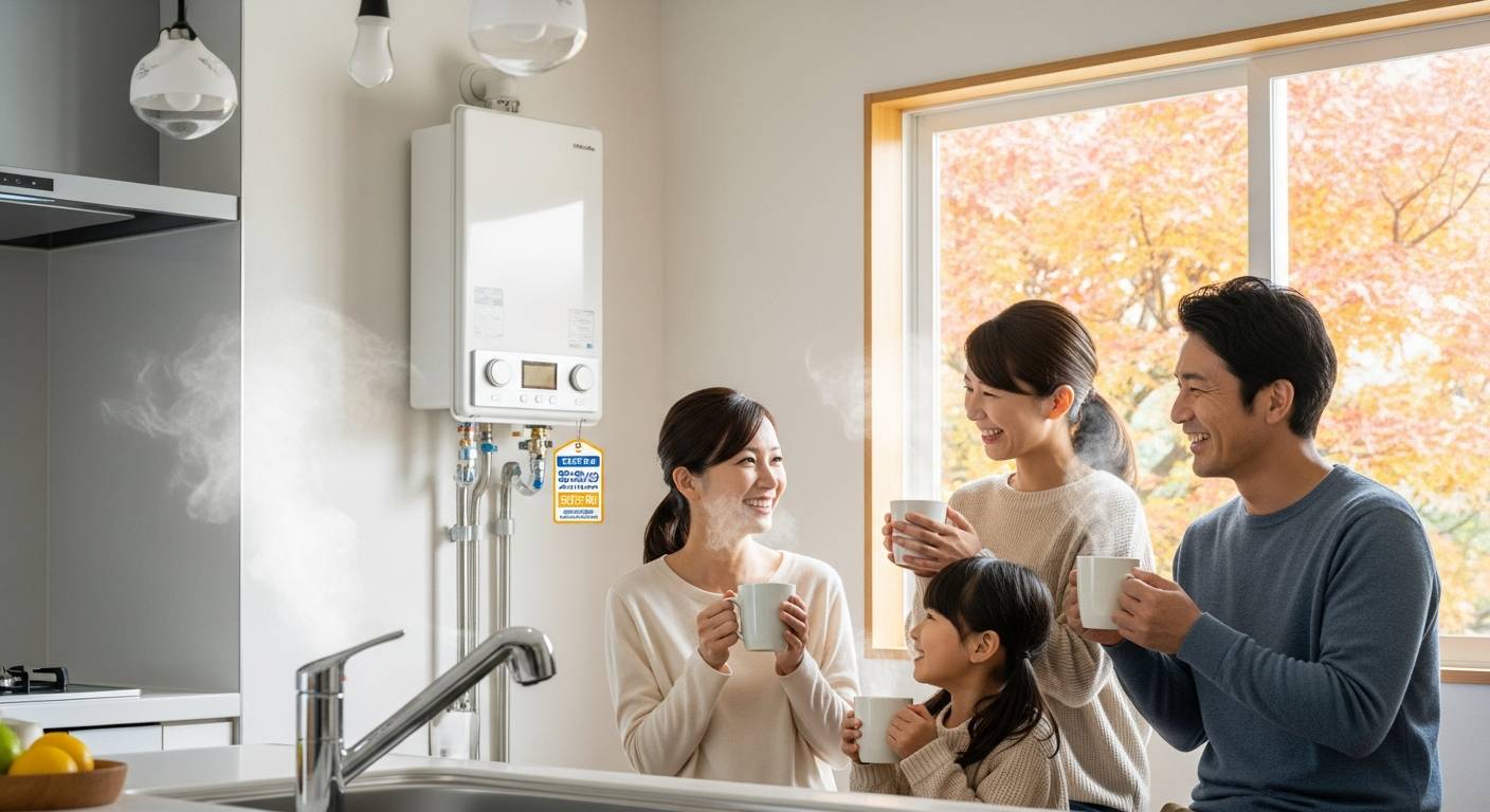 冬前に必見！福山市の給湯器交換で快適生活を手に入れた家族の物語