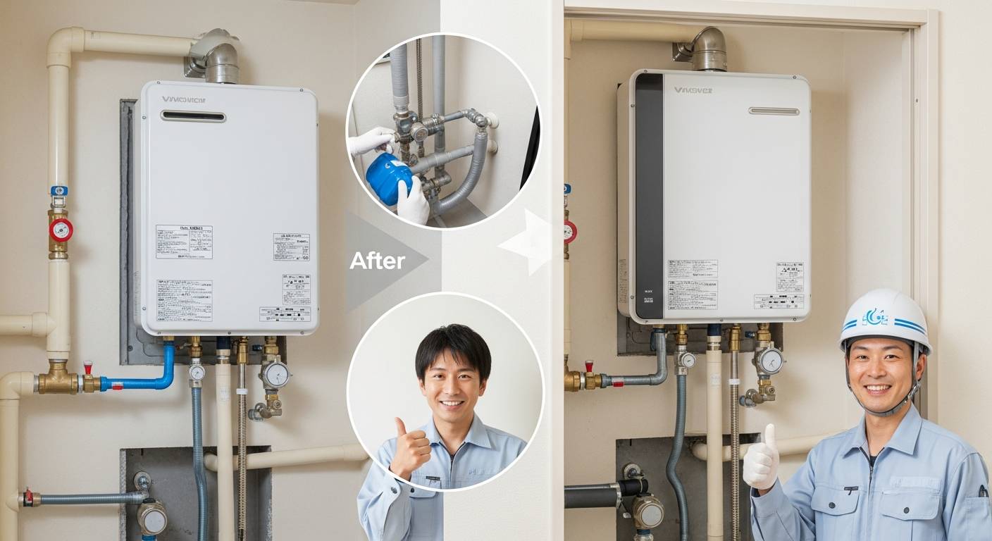 築20年マンションの救世主！福山市で大成功した給湯器リフォーム事例