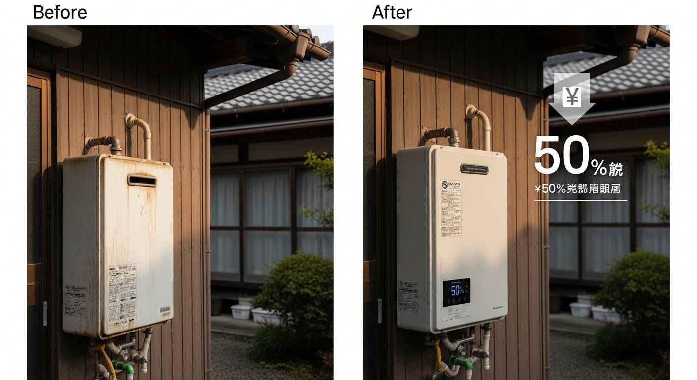 福山市で実現した光熱費半減！給湯器交換のビフォーアフター事例集
