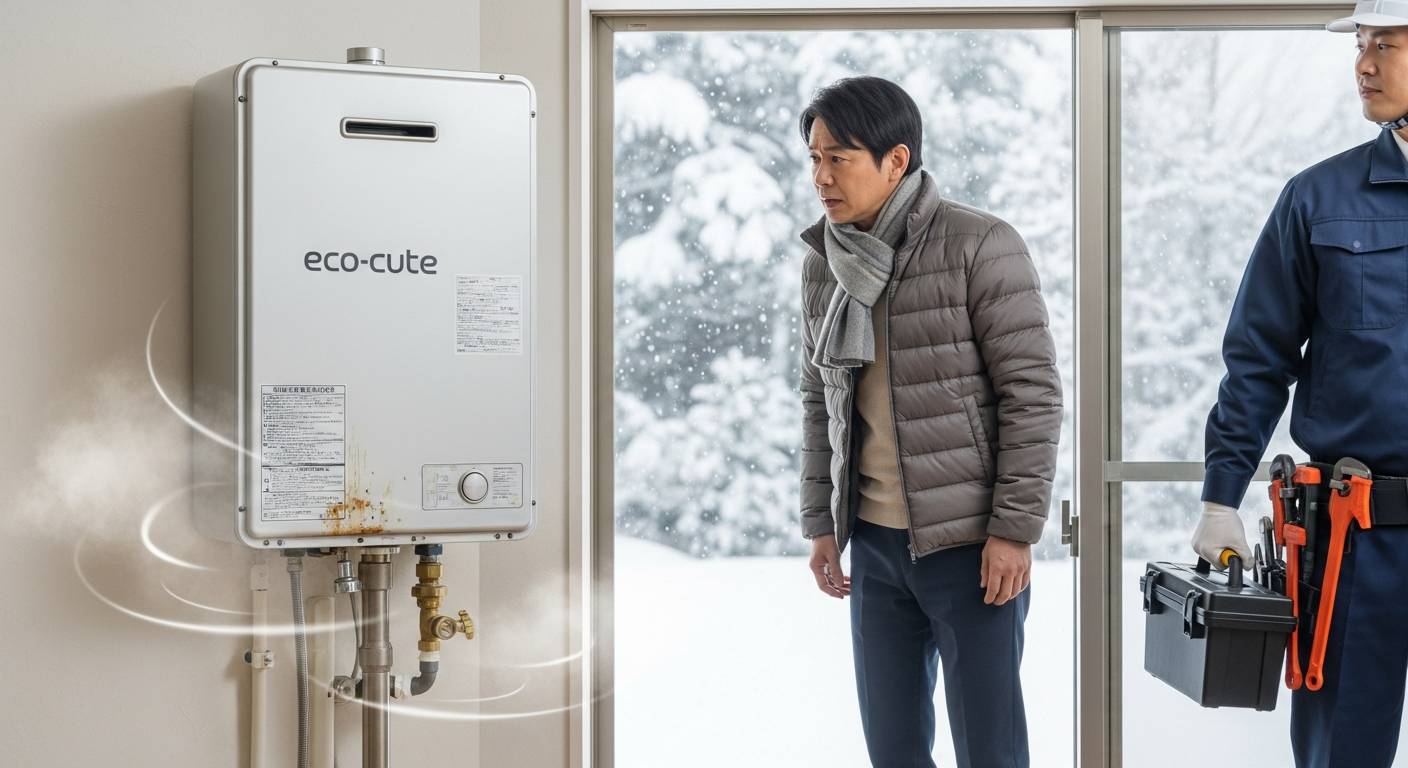 福山市エコキュートの寿命と交換サイン：即日工事で冬の寒さを乗り切る方法