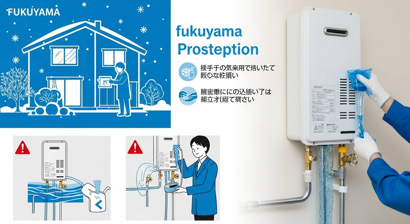 福山の気候に合わせた給湯器凍結防止策と水抜きのポイント