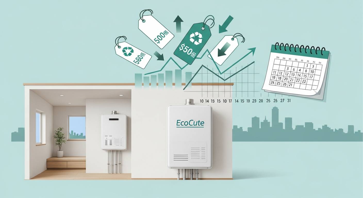 福山市エコキュート相場価格の変動要因と今後の見通し