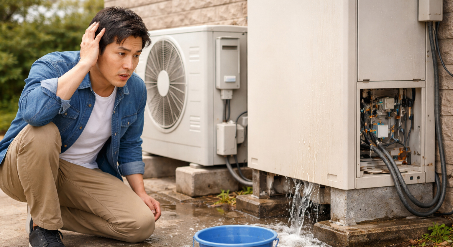 エコキュートからの水漏れ、放置すると危険な理由と応急処置法