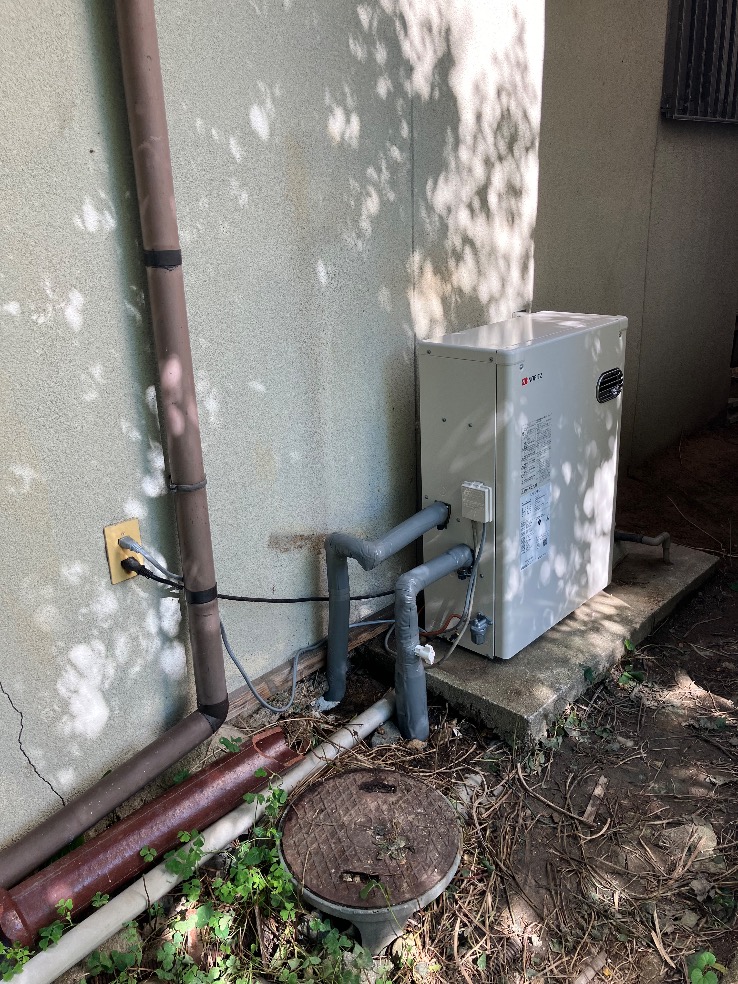 府中市　石油給湯器　取替工事
